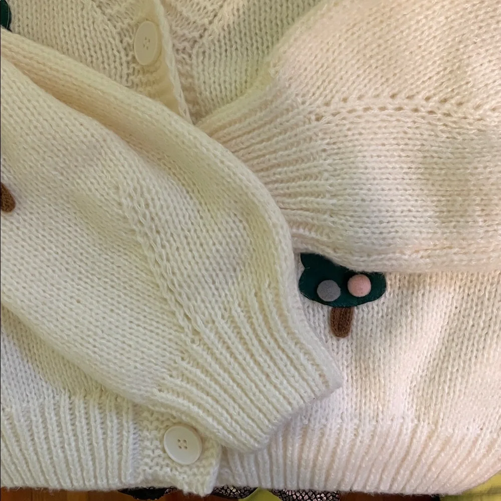 NWT Christmas tree cardigan sweater, size L - Picture 5 of 8